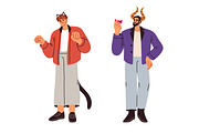 Halloween people set + patterns, a Person Illustration by Good Studio (Thumbnail 9 of 19)