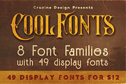 SALE 49 Display Fonts for $12, a Font by Cruzine (Thumbnail 1 of 10)