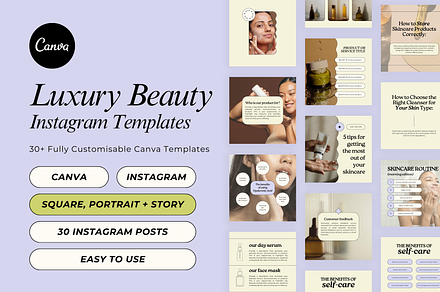 Beauty Instagram Template - Canva, a Social Media Template by Studio Bunny