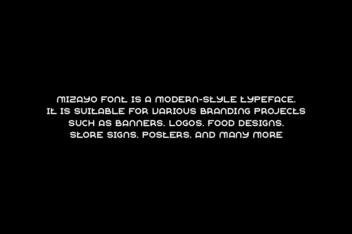 Mizayo - Geometric Font, a Sans Serif Font by QR Design Studio (Photo 7 of 9)