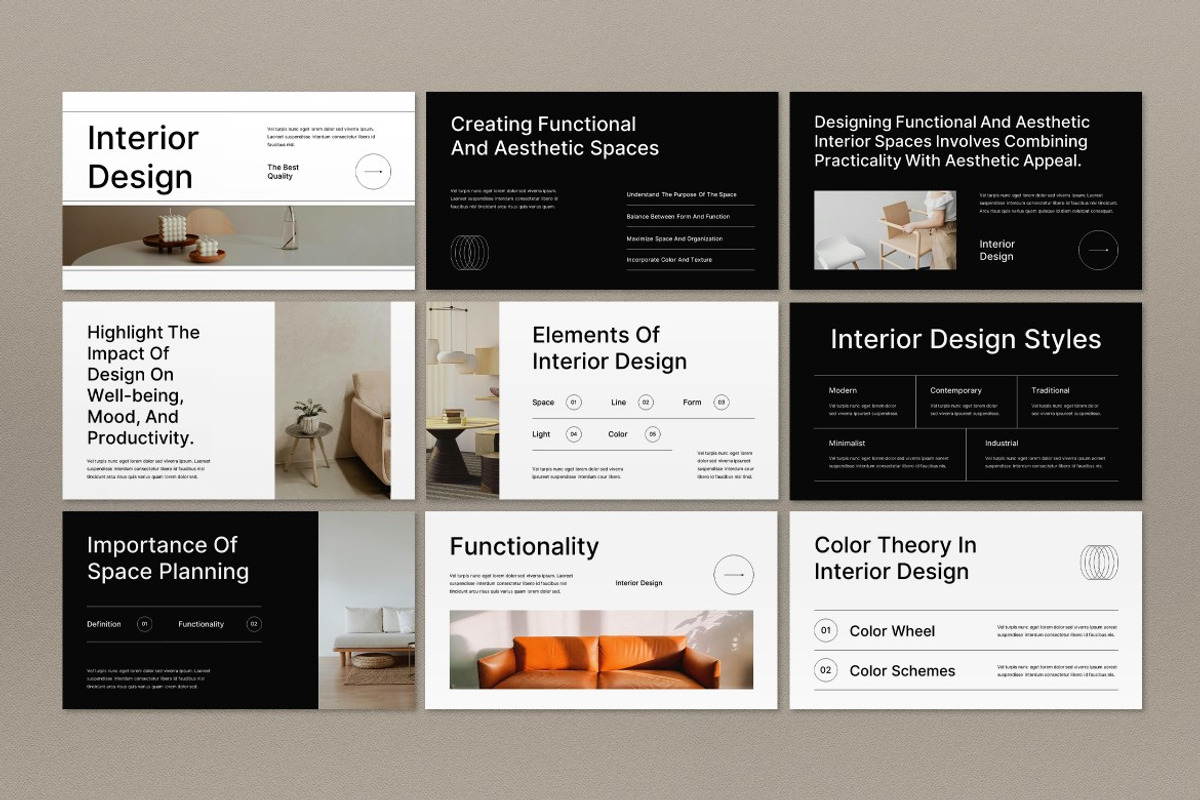 White Design Interior Google Slide, a Presentation Template by graphicook (Photo 3 of 8)