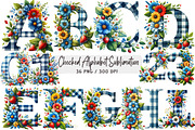 Checked Alphabet Sublimation Clipart, an Illustration by DreamArtGraphic (Thumbnail 1 of 4)