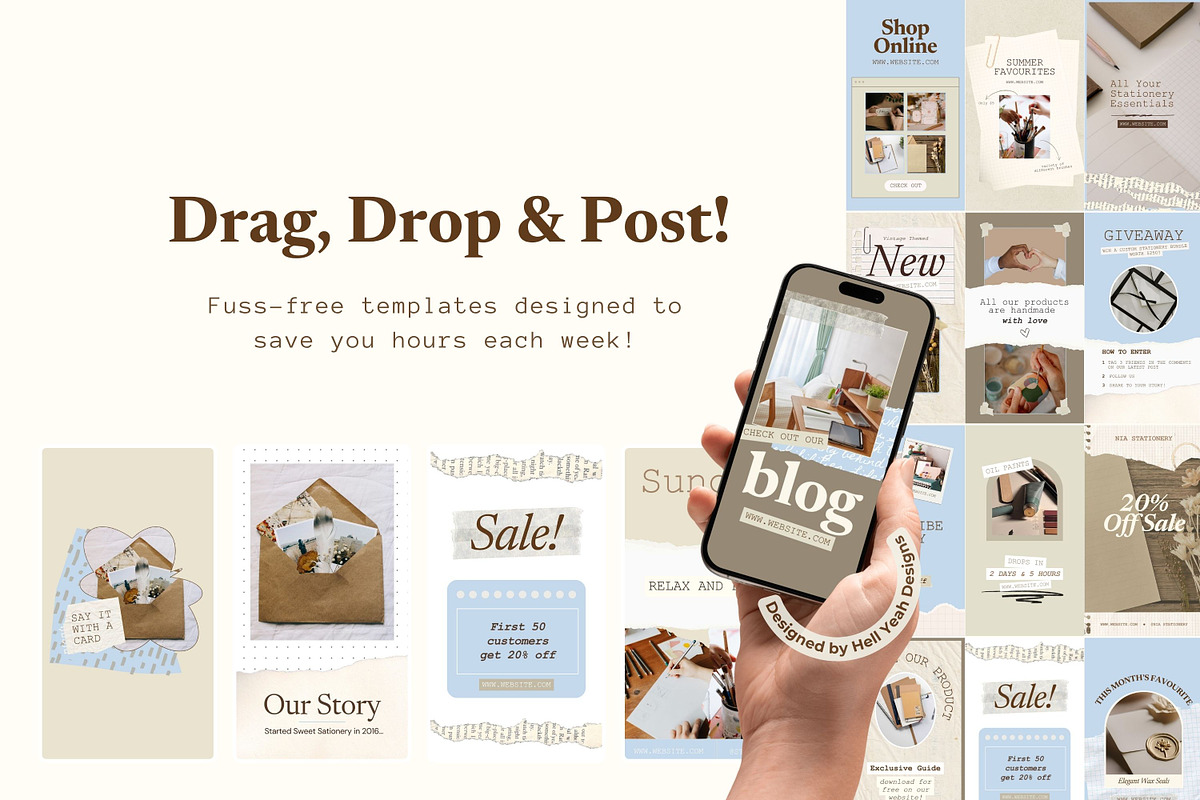 Nostalgic Branding Kit Canva, a Branding & Logo Template by Hell Yeah Designs (Photo 12 of 19)