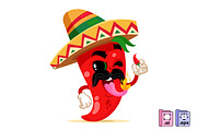 Cartoon Chilli Pepper Character, a Food Illustration by MISS CHATZ (Thumbnail 1 of 3)