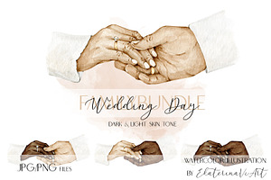 Our Wedding Day Holding Hands