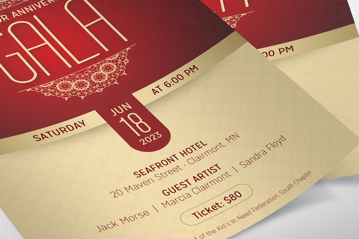 Pastor Anniversary Gala Flyer Templa, a Flyer Template by Godserv Designs (Photo 10 of 10)