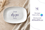 Deco Plate Oval Platter Mockup, a Merchandise Mockup by Mie Mockup Studio (Thumbnail 3 of 8)