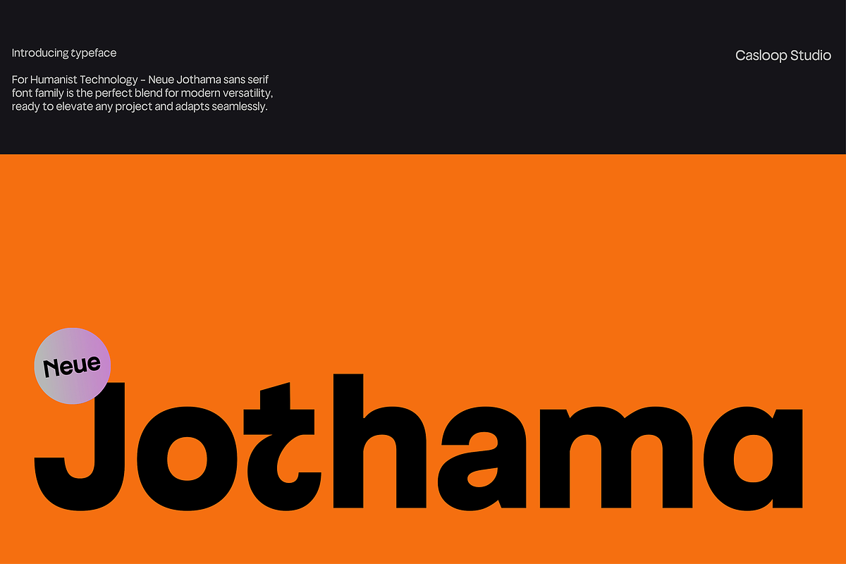 Neue Jothama - Geometric 14 Fonts VF, a Sans Serif Font by Casloop Studio (Photo 1 of 9)