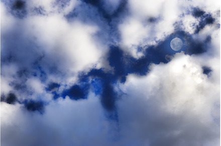 Night sky with clouds and clouds, a Nature Photo by darksoul72