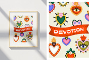 Sacred Mexican hearts posters, cards, an Illustration by Good Studio (Thumbnail 3 of 5)