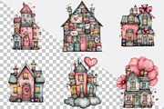 Whimsical Valentine House Clipart, an Illustration by SVGArt (Thumbnail 8 of 8)