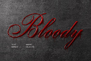 Bloody Text Effect, a Layer Style Add-On by Design Squad (Thumbnail 1 of 3)