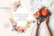 Watercolor Pumpkin Autumn Clipart, a Decorative Illustration by Catherine Wheel (Thumbnail 5 of 12)