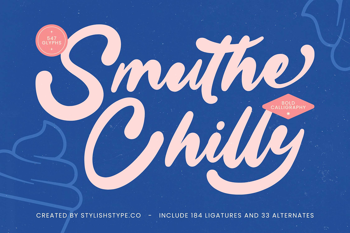 Smuthe Chilly Bold Calligraphy Font, a Script Font by stylishtype.co (Photo 1 of 20)