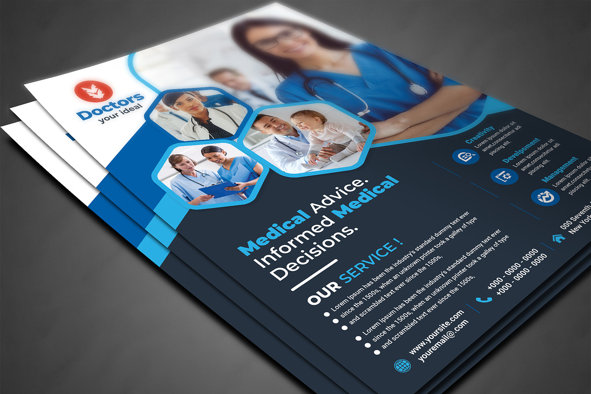 Health & Medical Doctors Flyer, a Flyer Template by AfzaalGraphics (Photo 3 of 4)