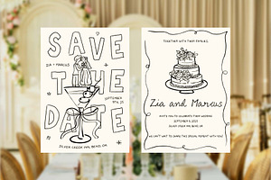 Whimsical Wedding Clipart Collection