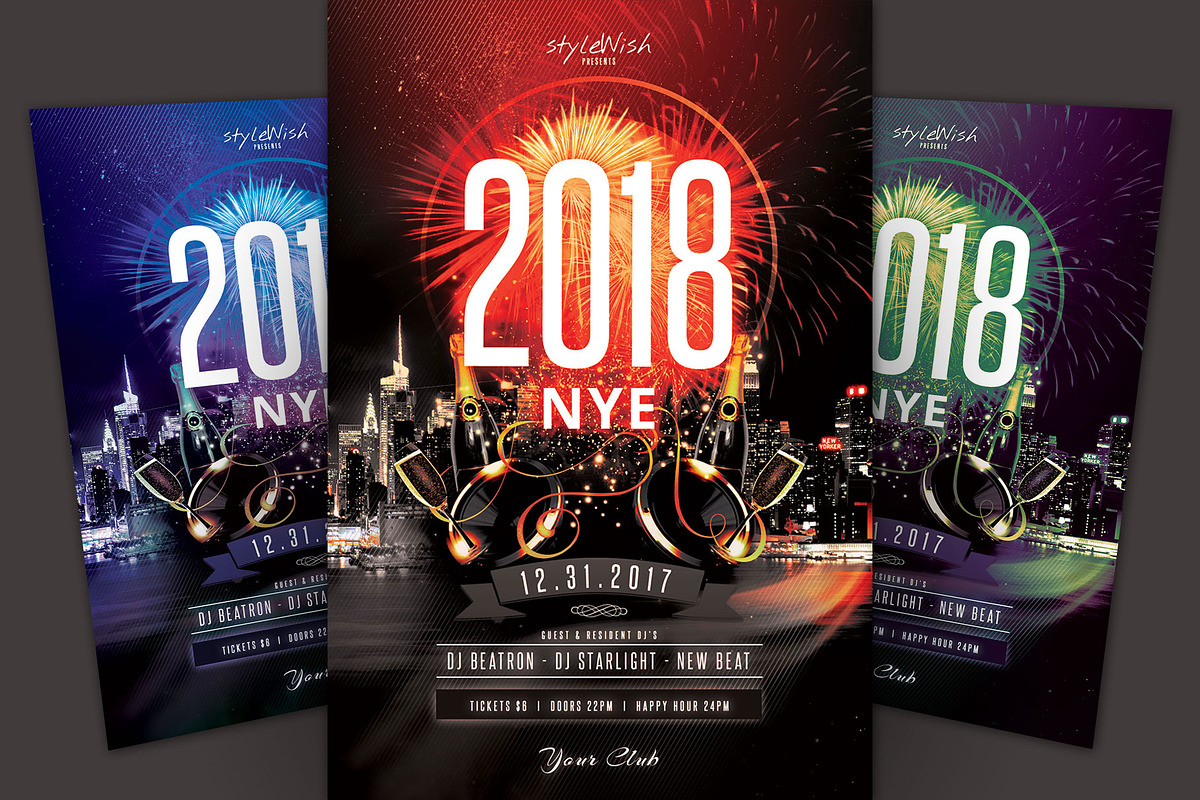 New Year Flyer, a Flyer Template by styleWish