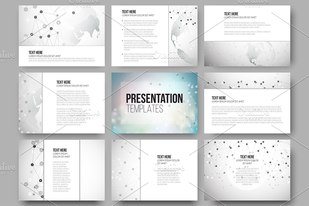 Bundle of 153 presentation templates, a Presentation Template by VectorShop