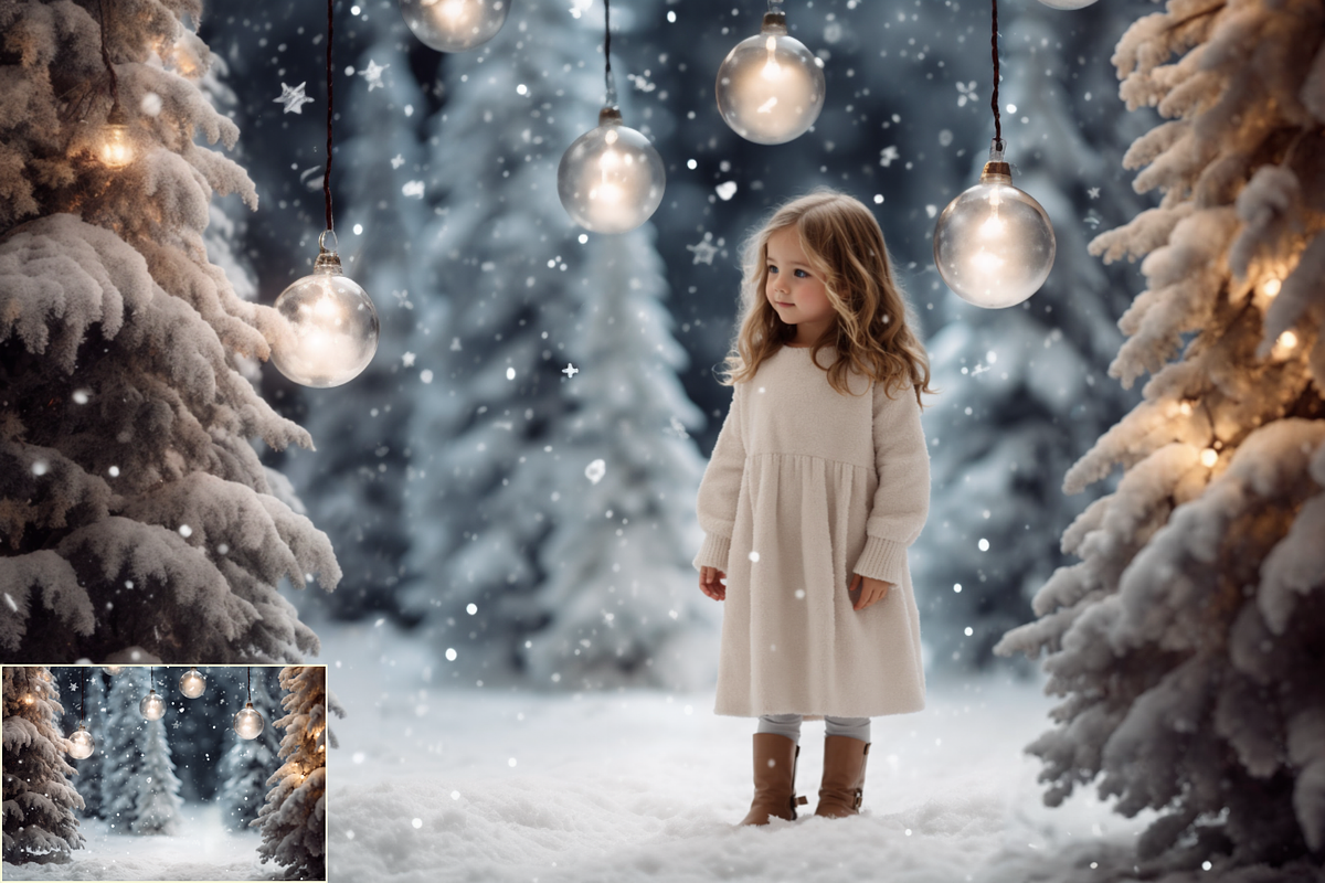 Christmas Forest backdrops, a Background Graphic by HappyNews (Photo 5 of 12)