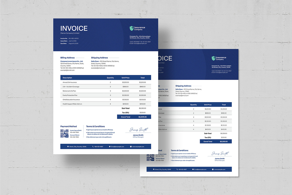 Invoice Template, a Stationery Template by BrandPacks (Photo 2 of 4)