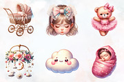 Pink Baby Girl Nursery ClipArt's, an Illustration by RobertsArt (Thumbnail 2 of 7)