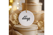 Ceramic Ornament Mockup, a Merchandise Mockup by EmpaviMockups (Thumbnail 3 of 7)