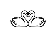 Swan Love Silhouette SVG Bundle, an Illustration by Designs_River (Thumbnail 20 of 31)