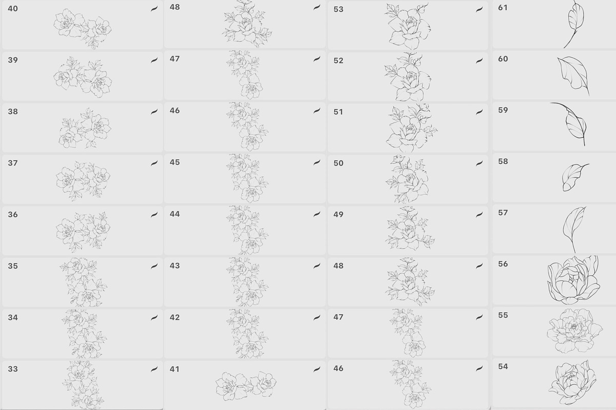 Procreate flower stamp, roses brush, a Brush Add-On by AnnaPolitmerskaja (Photo 4 of 5)