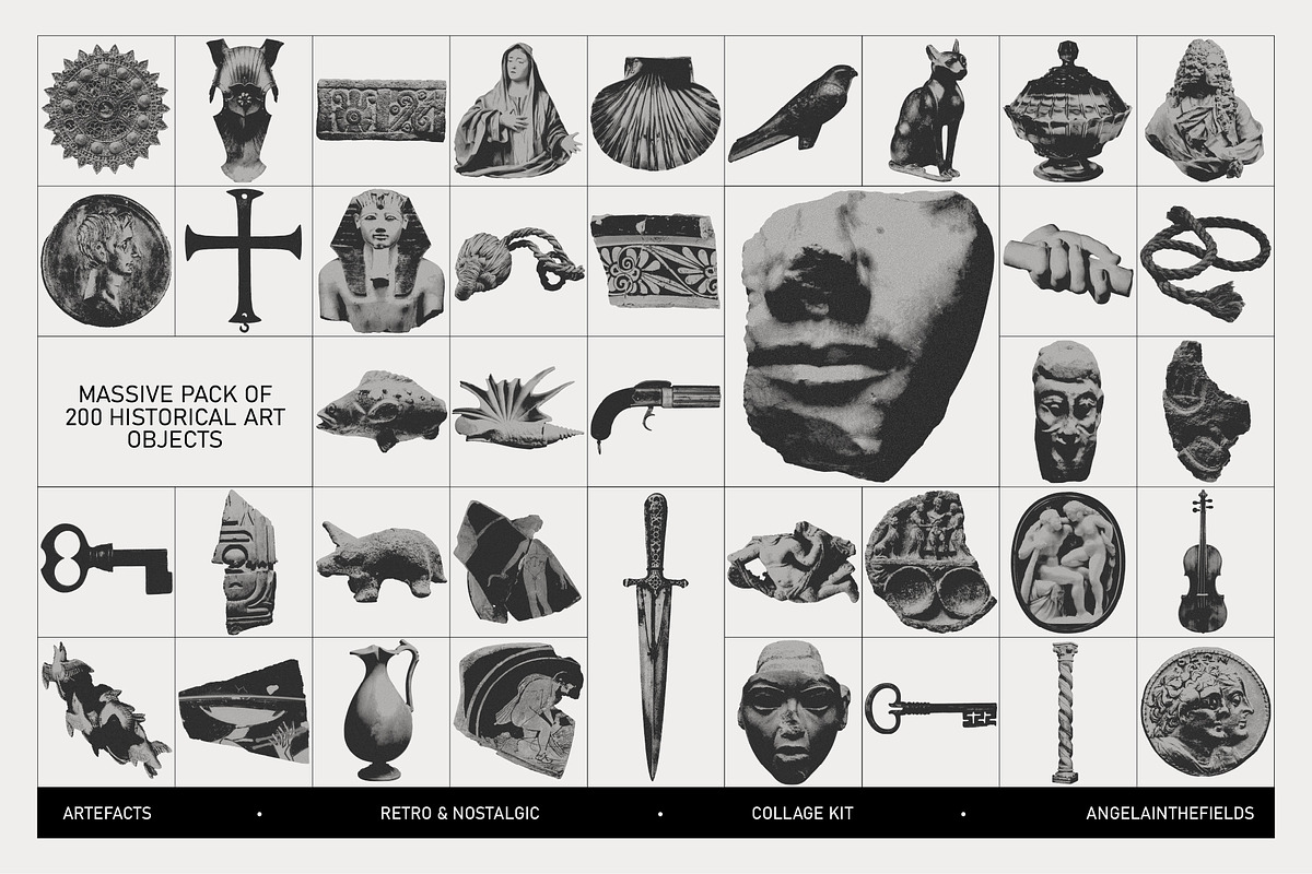 ARTEFACTS Academia Collage Kit, an Object Graphic by angelainthefields (Photo 3 of 12)