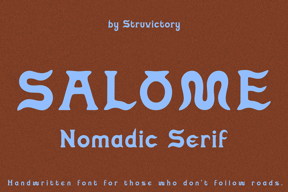 Salome Nomadic Handwritten Logo Font, a Serif Font by Struvictory.art (Photo 1 of 9)