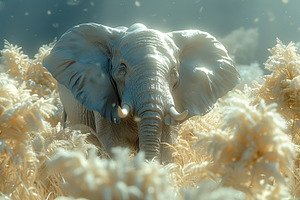 white elephant in white jungle, a Photo by Pictures for you!!!!!!!!!