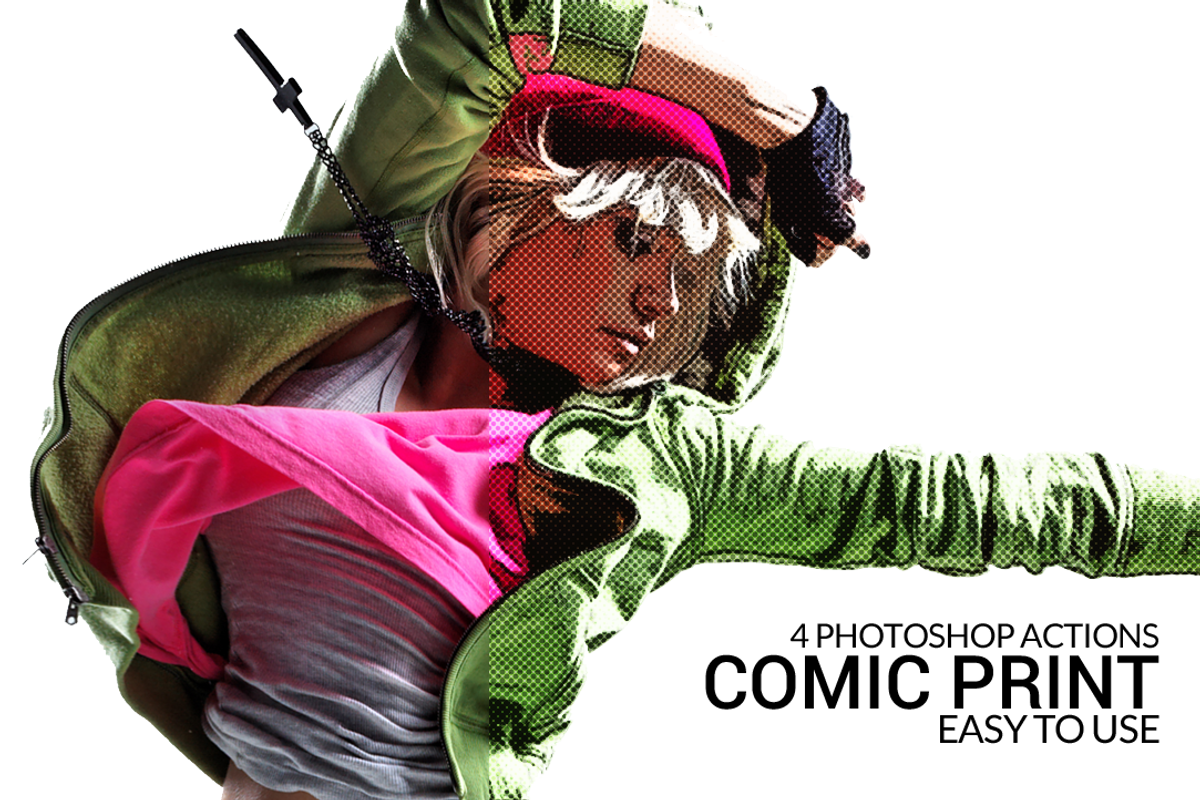 Comic Print Actions, an Action Add-On by Designer Essentials (Photo 1 of 8)