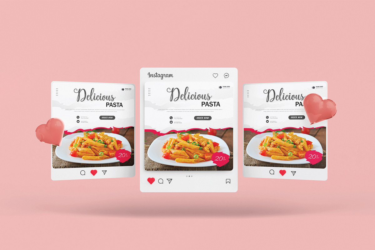 Pasta Flyer Design Template, a Flyer Template by YUDesignStore (Photo 3 of 6)