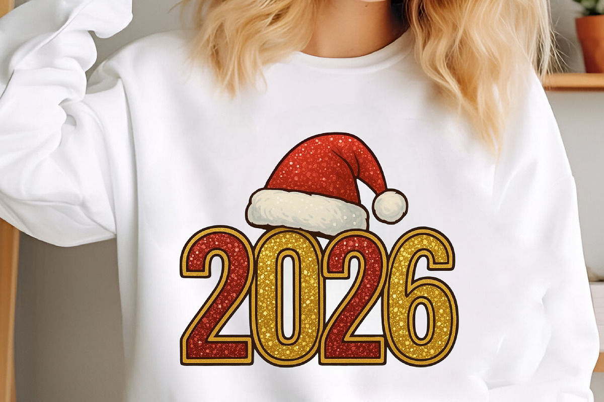 Glitter Happy New Year 2026 Png, a Graphic by Libby Wishes (Photo 2 of 8)