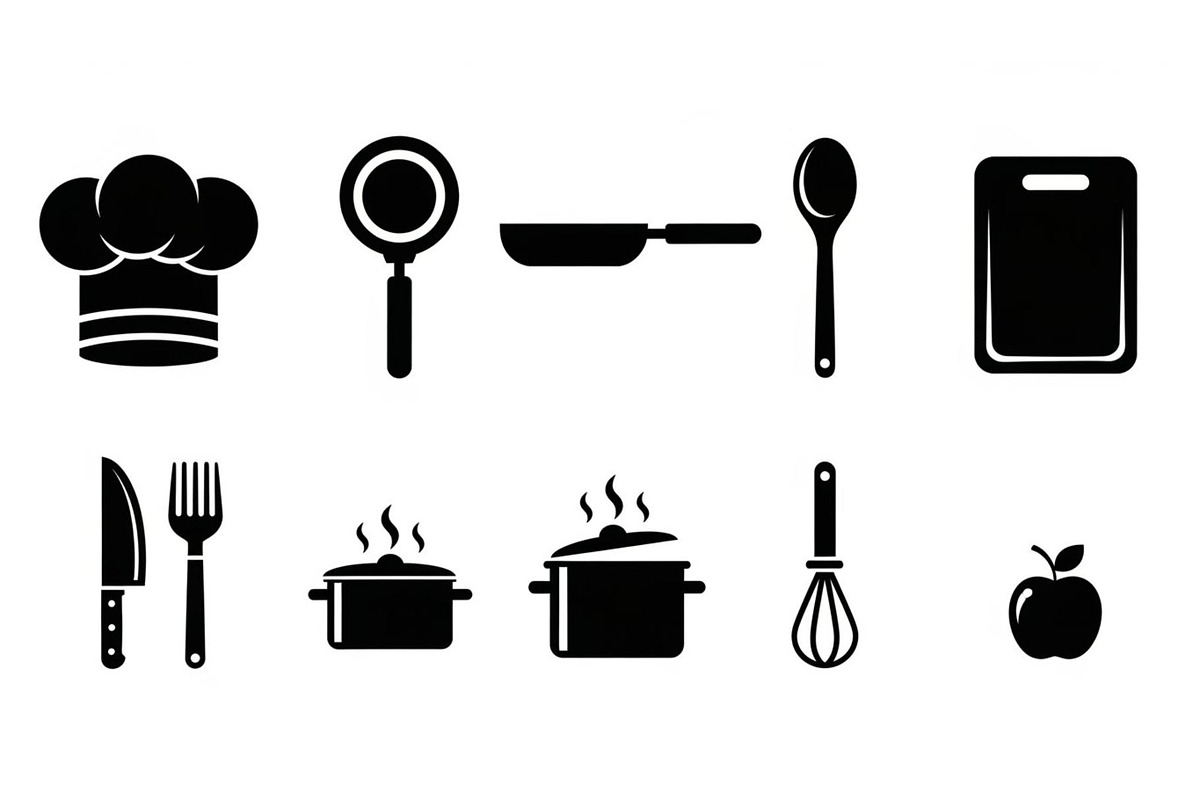 Kitchen Cooking Icon Vector Bundle, an Illustration by jahid234 (Photo 10 of 51)