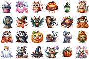 Watercolor Spooky Weird Halloween, an Illustration by DreamPrint404 (Thumbnail 4 of 5)