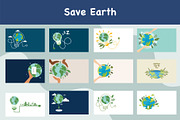 Save earth eco green bundle, an Object Illustration by foxndeer (Thumbnail 1 of 4)