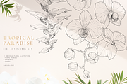 Tropical paradise. Line art set, an Illustration by Pamyatka Shop (Thumbnail 8 of 13)