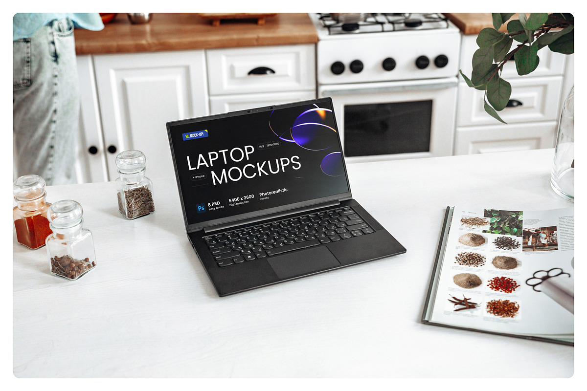 Device PSD Mockups | LAPTOP + IPHONE, a Mac Mockup by Hi, Mock-Up! (Photo 3 of 9)