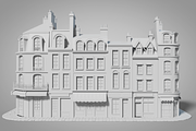 Cartoon city facades, an Architecture 3D Model by happy brush (Thumbnail 9 of 11)