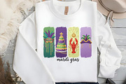 Brushstroke Mardi Gras PNG, an Illustration by Black Bird Studio (Thumbnail 2 of 3)