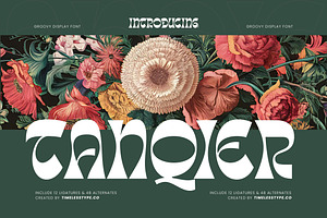 Tanqier Groovy Display Font, a Serif Font by timelesstype.co