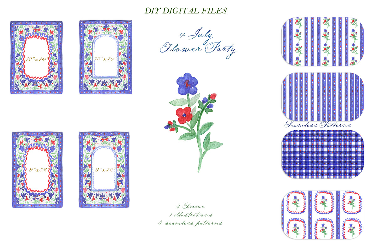 Botanical 4th of July Flower Party, a Graphic by LABFcreations (Photo 2 of 4)