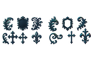 Decorative metal ornaments, an Illustration by ZinetroN