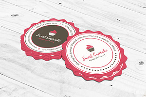 Cake Bakery Round Business Card