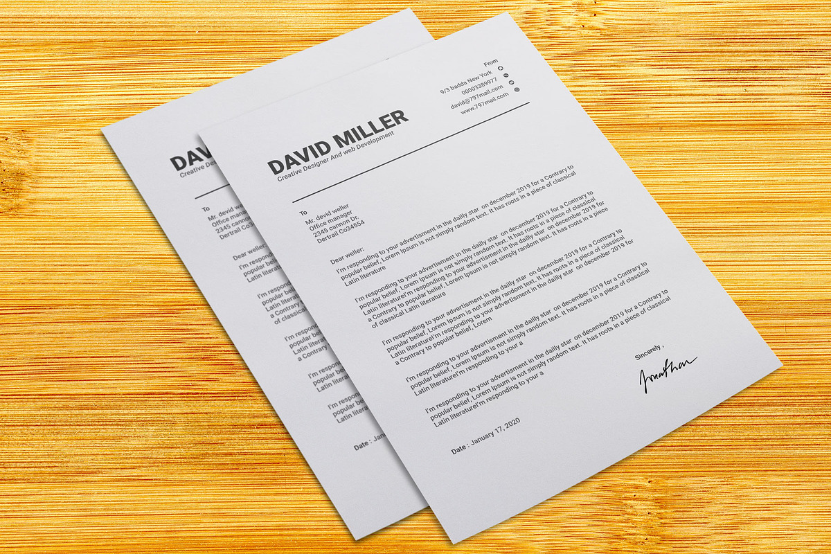 Resume Template | CV + Cover Letter, a Resume Template by designvillage (Photo 13 of 13)