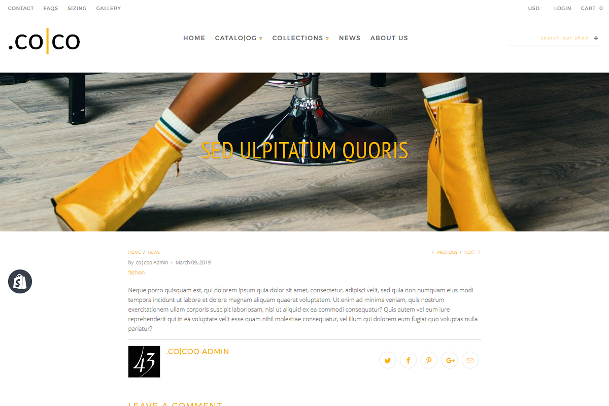 .co|co - shopify theme, a Shopify Template by inSTUDIO43 (Photo 5 of 10)