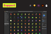 Fruits and Vegetables Icons, an Icon by Amazing Custom Icons (Thumbnail 5 of 6)