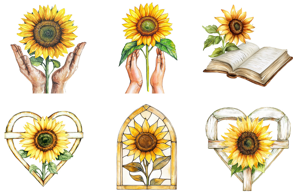Sunflower Christian Sublimati, a Seasonal Illustration by DreamArtGraphic (Photo 3 of 4)