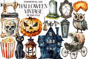Vintage Halloween Clipart Sublimatio, an Illustration by Daily.Designs (Thumbnail 1 of 3)